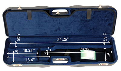 Negrini Extra Deep Two Gun Case Med Rib OU SXS Blue Blue Interior 1646LR-2F/4980