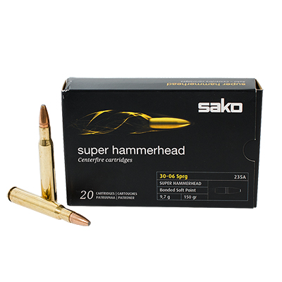 Sako 30-06 Sprg 150 gr SUPER HAMMERHEAD Rifle Ammunition- 20 per box ...