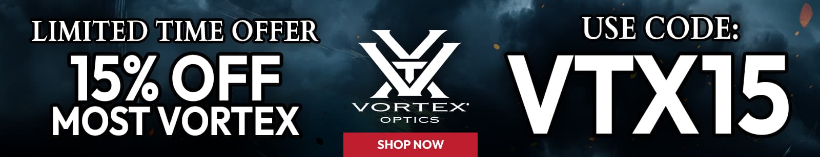 Vortex - VTX15 for an additional 15% off