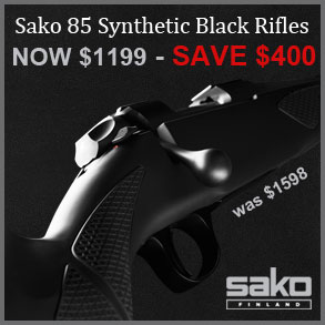 Sako 85 Synthetic Black Rifles - Now $1199 - Save $400!